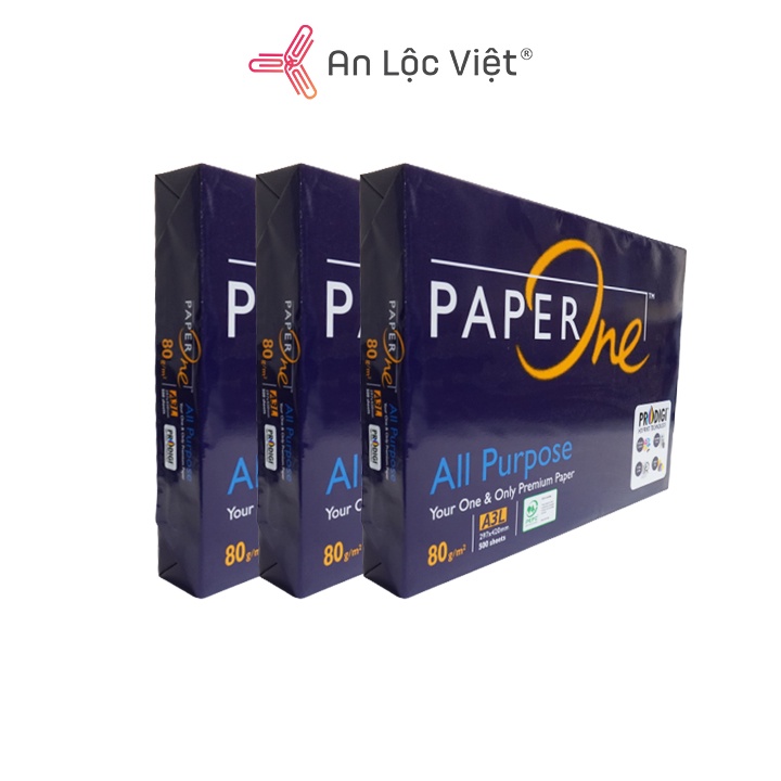 Giấy A3 PAPERONE định lượng 70 GSM – 80 GSM  500 tờ ( 1 Ram)