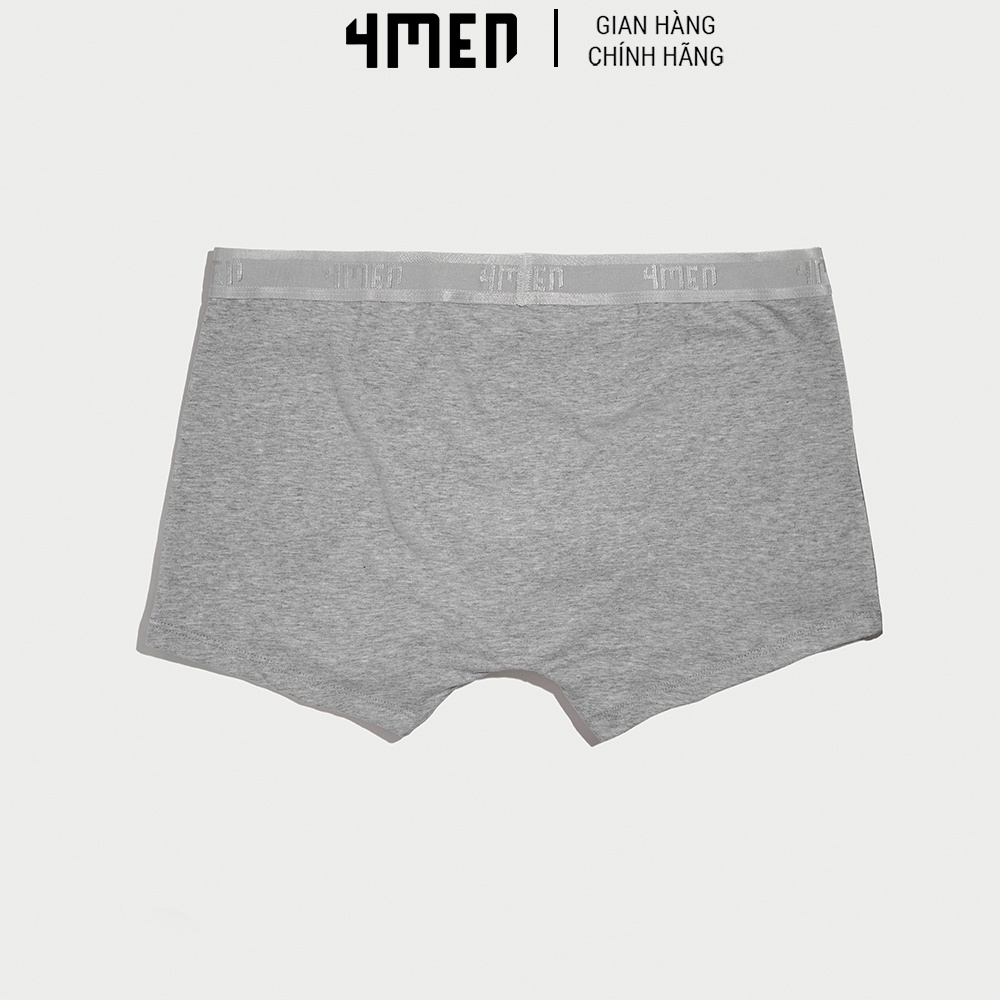 Quần lót nam trơn cao cấp 4MEN QL054 dáng quần sịp đùi boxer, vải thun cotton đẹp co giãn 4 chiều mềm mịn thoáng mát