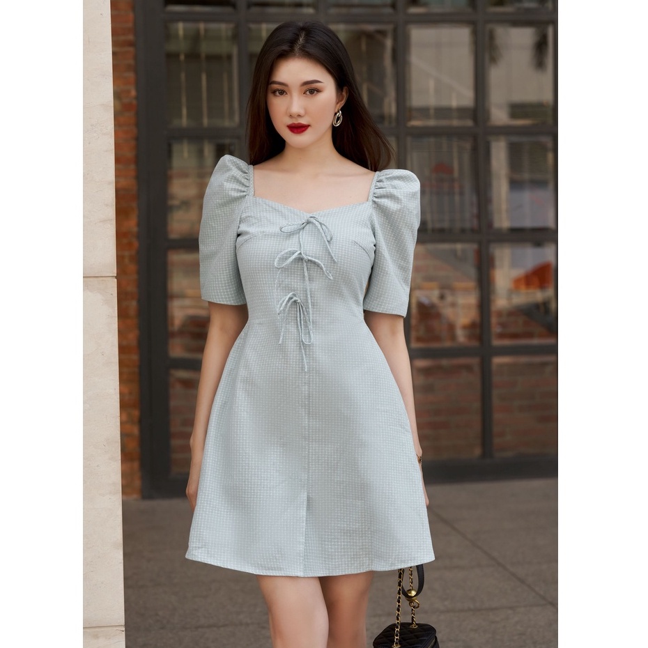 OLV - Đầm Light Blue Button Dress
