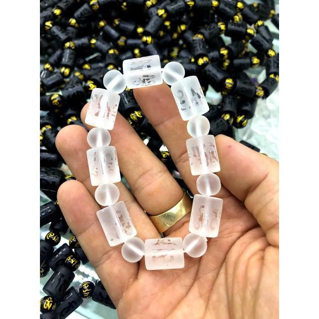 vòng tay ưu linh 12mm khắc chú đại bi