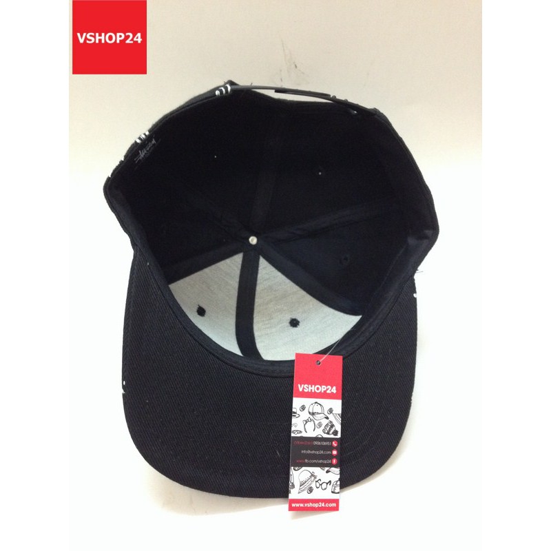 MŨ SNAPBACK STUSSY HỌA TIẾT ĐEN TRẮNG 108