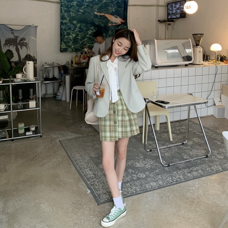 (Hàng Đẹp)Ảnh thật 3 hình cuối-HC612.Áo blazer dáng ngắn xuân hè Hàn Quốc | BigBuy360 - bigbuy360.vn