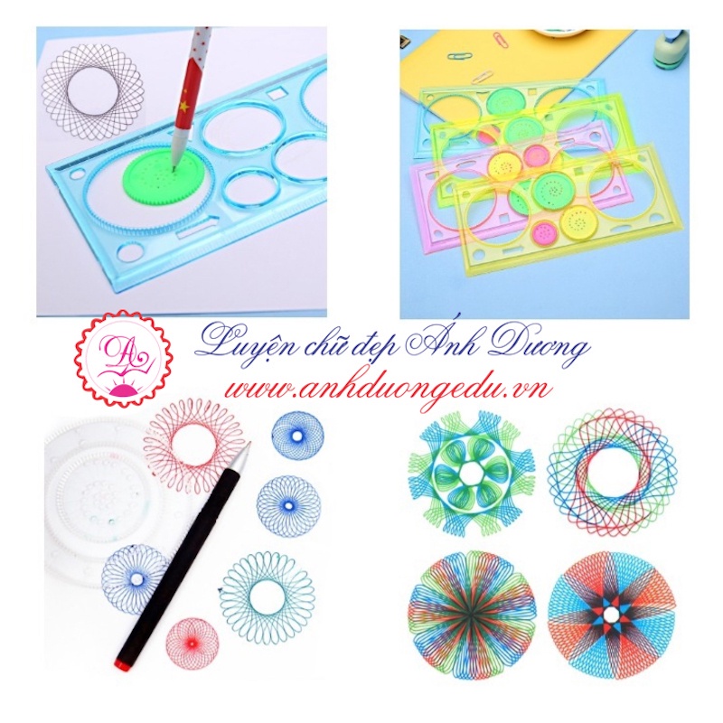 Thước vẽ sáng tạo Spirograph - đồ chơi trí tuệ dành cho bé