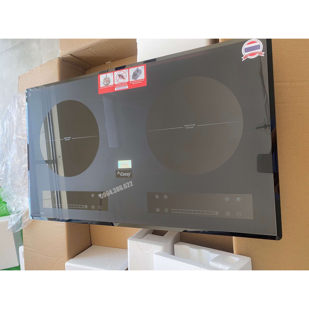 Bếp từ đôi Canzy CZ 6868plus bếp điện từ âm nhập khẩu Thái lan, tiết kiệm điện, bảo hành 3 năm