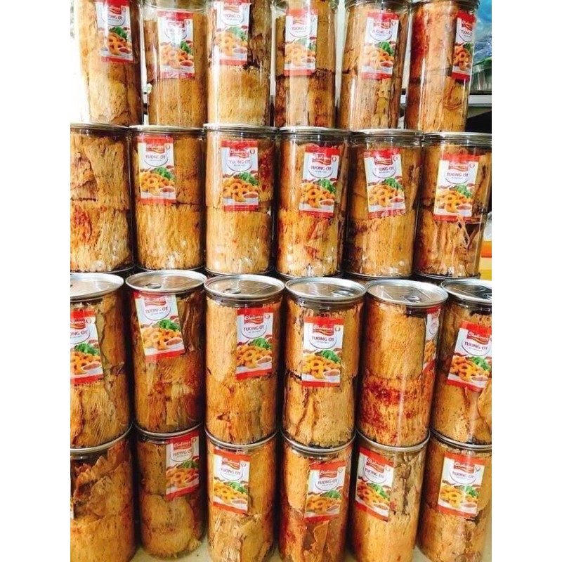 Mực cán tẩm vị lon pet 250g