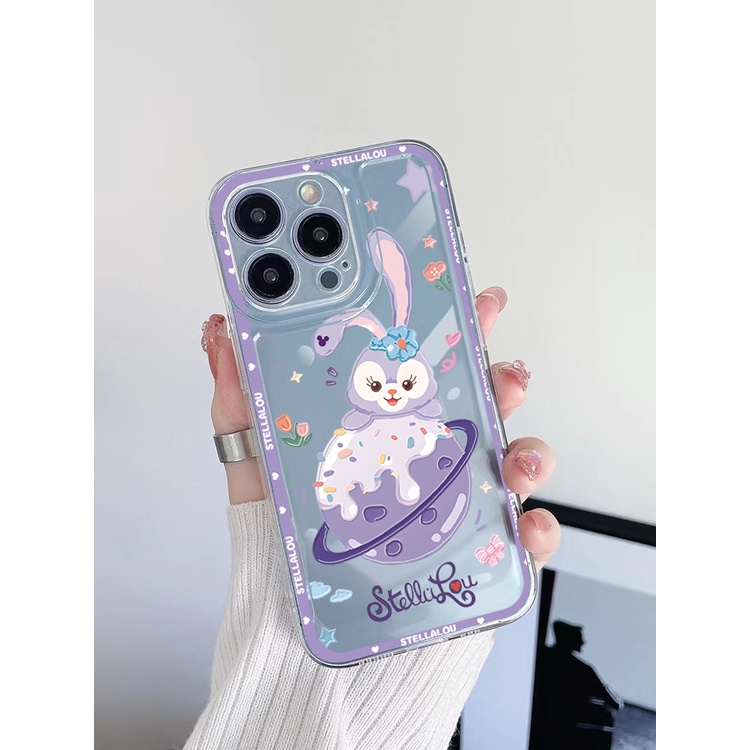 Ốp Điện Thoại TPU Gel Trong Suốt Viền Vuông Chống Rơi Cho iPhone 13 Pro Max 14 12 iPhone 11 XR 8 7 SE 2022 Stellalou Linabell