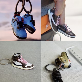 Móc Khóa Mini Jordan x Travis Scott - Jordan 1, Jordan 4, Jordan 6 - Mô hình Sneaker tỷ lệ 1:6