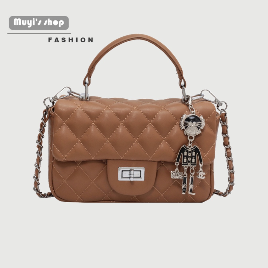 Túi Xách Đeo Chéo Hình Vuông Nhỏ Thêu Họa Tiết Đính Kim Cương Bán Chạy