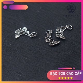 Charm bạc hình bướm mặt treo