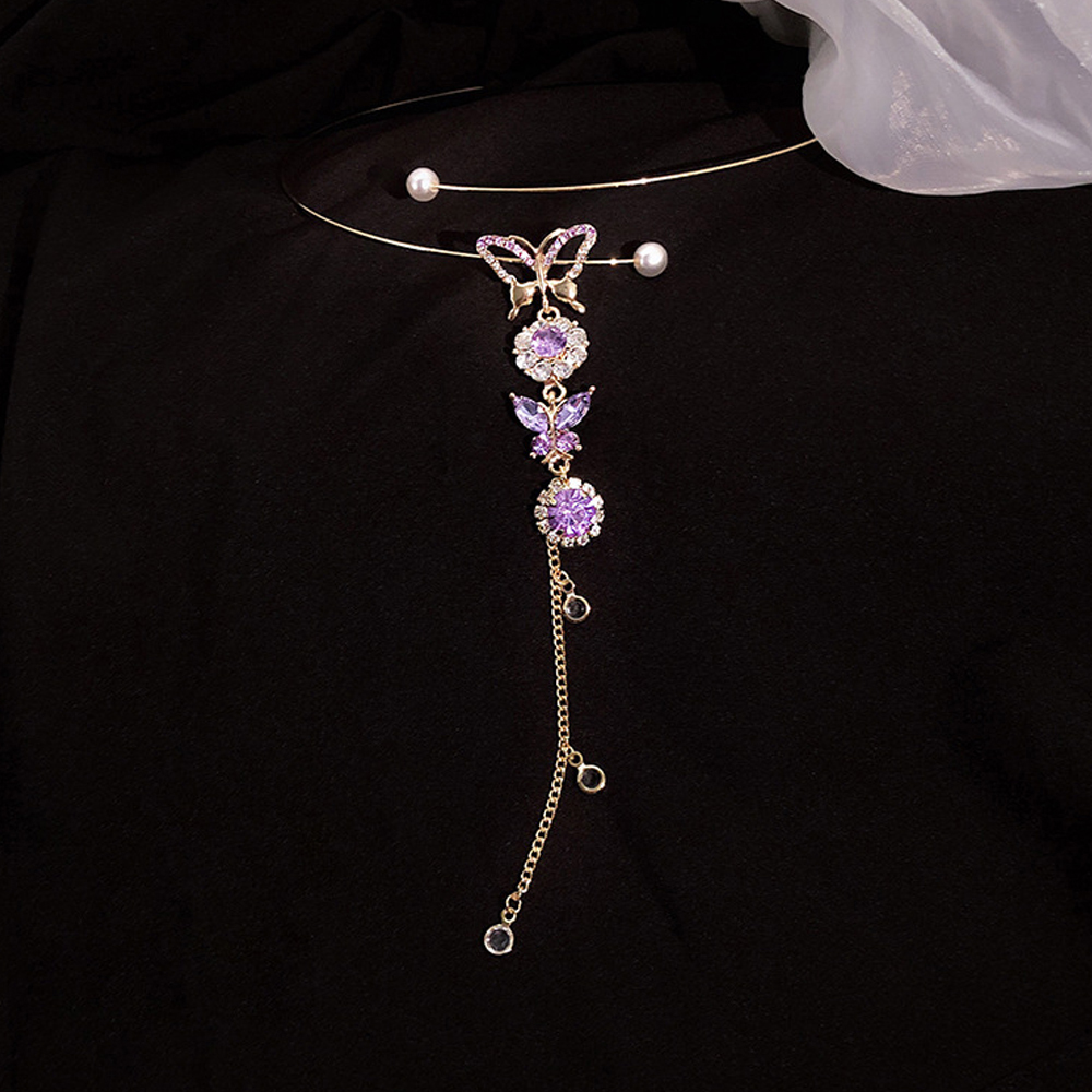 Dây Chuyền Choker Mặt Hình Bươm Bướm Thời Trang Cho Nữ