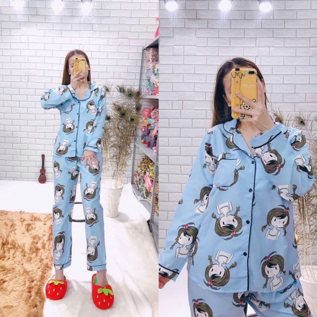 Bộ Pijama Tay Dài Kate Thái (<55kg)