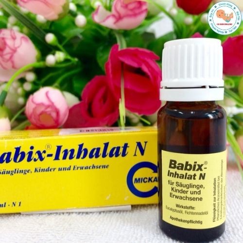 Tinh dầu chống cảm ho cảm cúm mũi họng Babix - inhalat N 10ml, Đức cho bé từ 4 tuần tuổi nhỏ giọt lên áo hoặc yếm cho bé