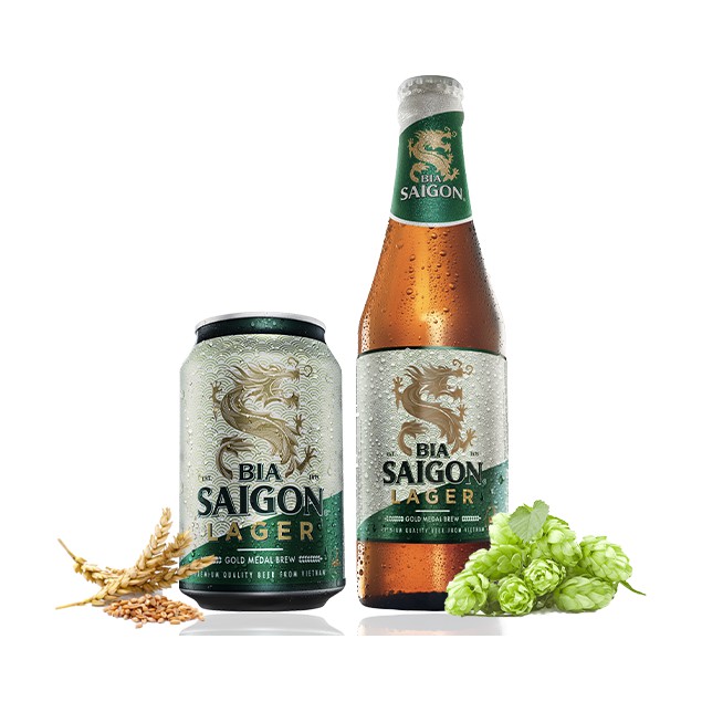 Thùng 24 lon bia SÀI GÒN LAGER - SABECO - 330ml/lon