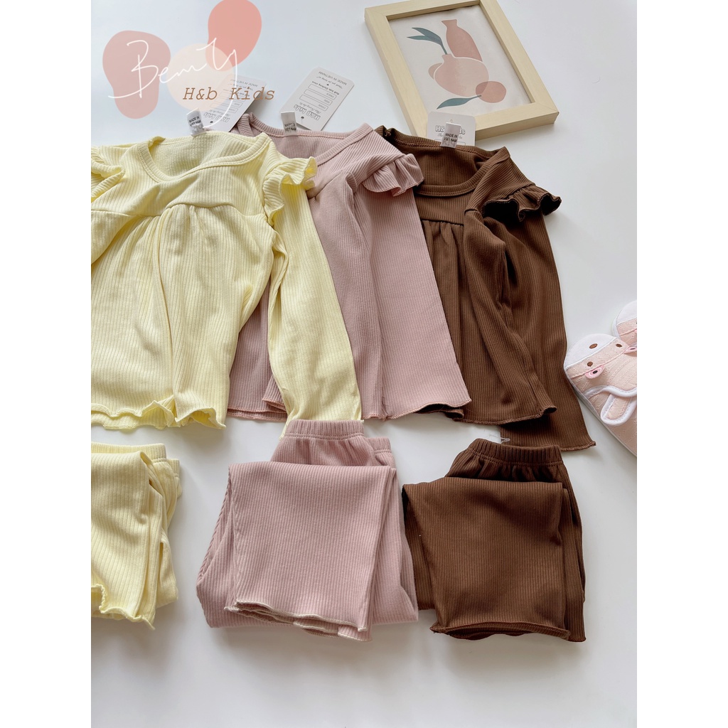 Bộ tăm lạnh dài tay siêu đẹp cho bé gái 7-17kg