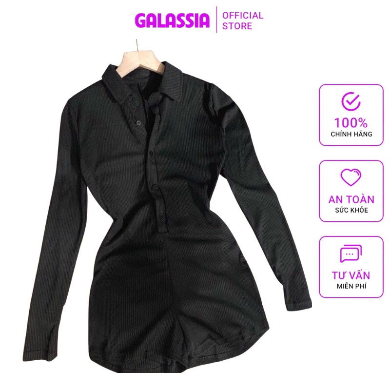 Bikini đen 1 mảnh đồ bơi nữ tắm biển dang jum tay dài kín đáo sang chãnh Galassia