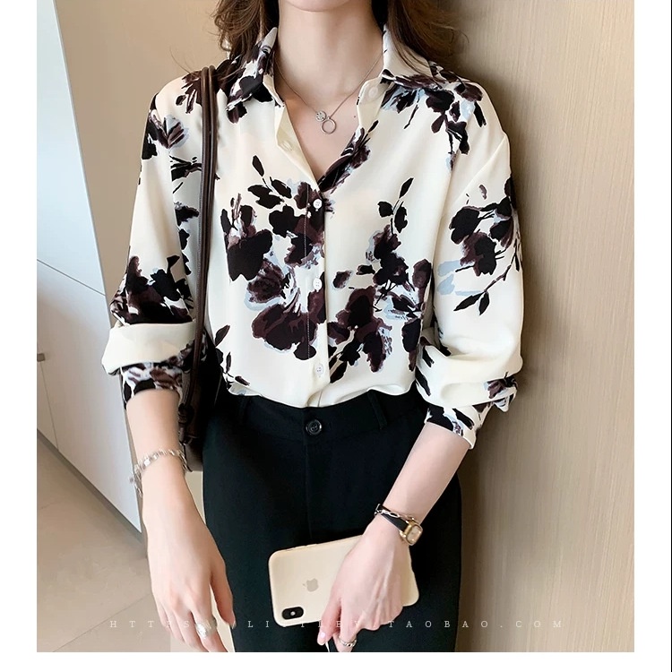 Áo sơ mi IELGY chiffon thiết kế mới 2022 phong cách retro thời trang cho nữ