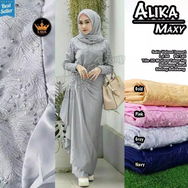 Đầm Maxi In Chữ GAMIS Caftan / BRUKAT