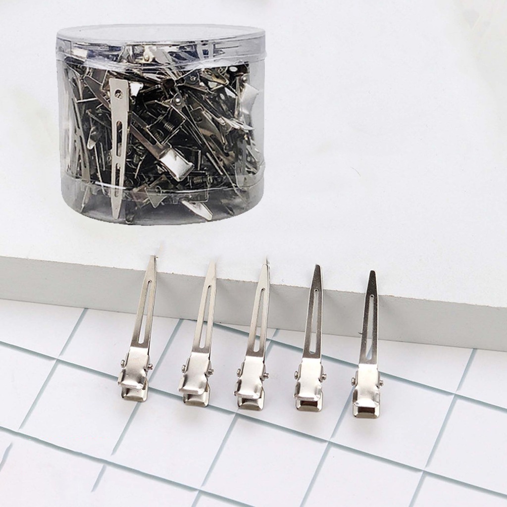 Kẹp mỏ vịt nhỏ làm tóc chuyên dụng bằng thép không gỉ chính hãng