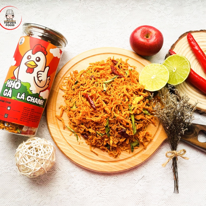 Khô gà lá chanh xé cay 300g gà khô thơm ngon rẻ TOFUDA KG300 | BigBuy360 - bigbuy360.vn