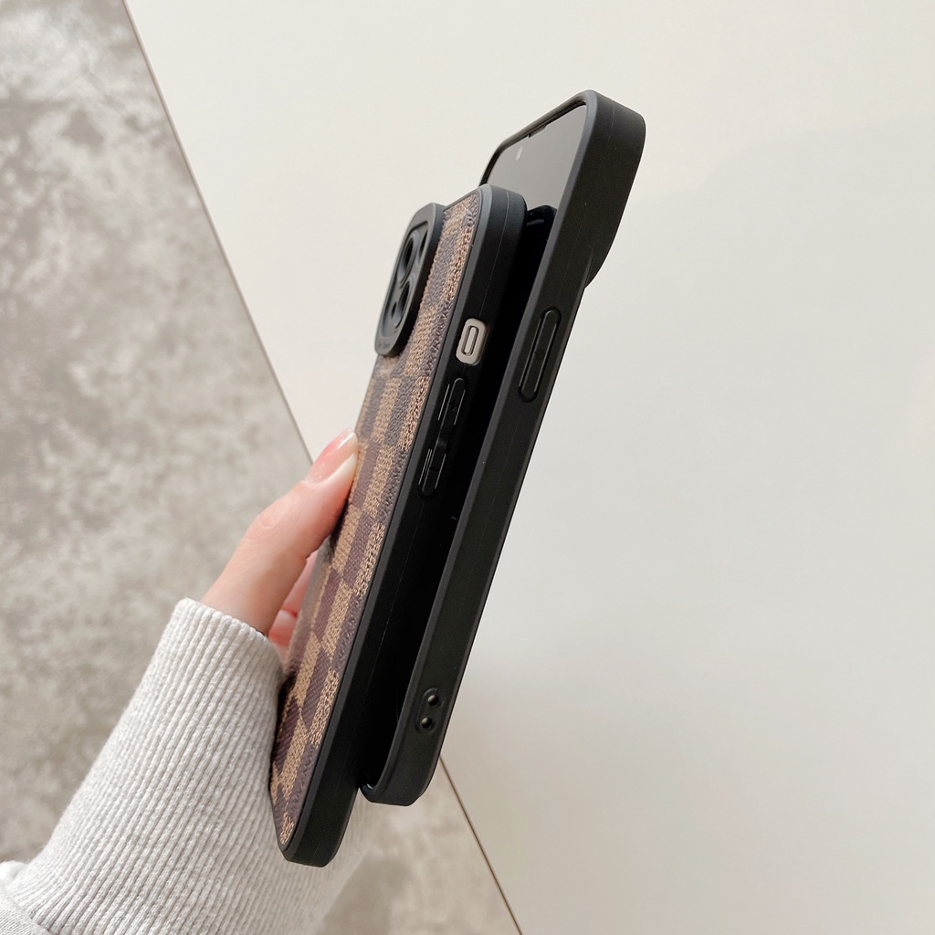 Ốp điện thoại da logo LV sang trọng cho IPHONE 13 PRO MAX I13 13PRO 11 PRO MAX 12PRO 12 PRO MAX
