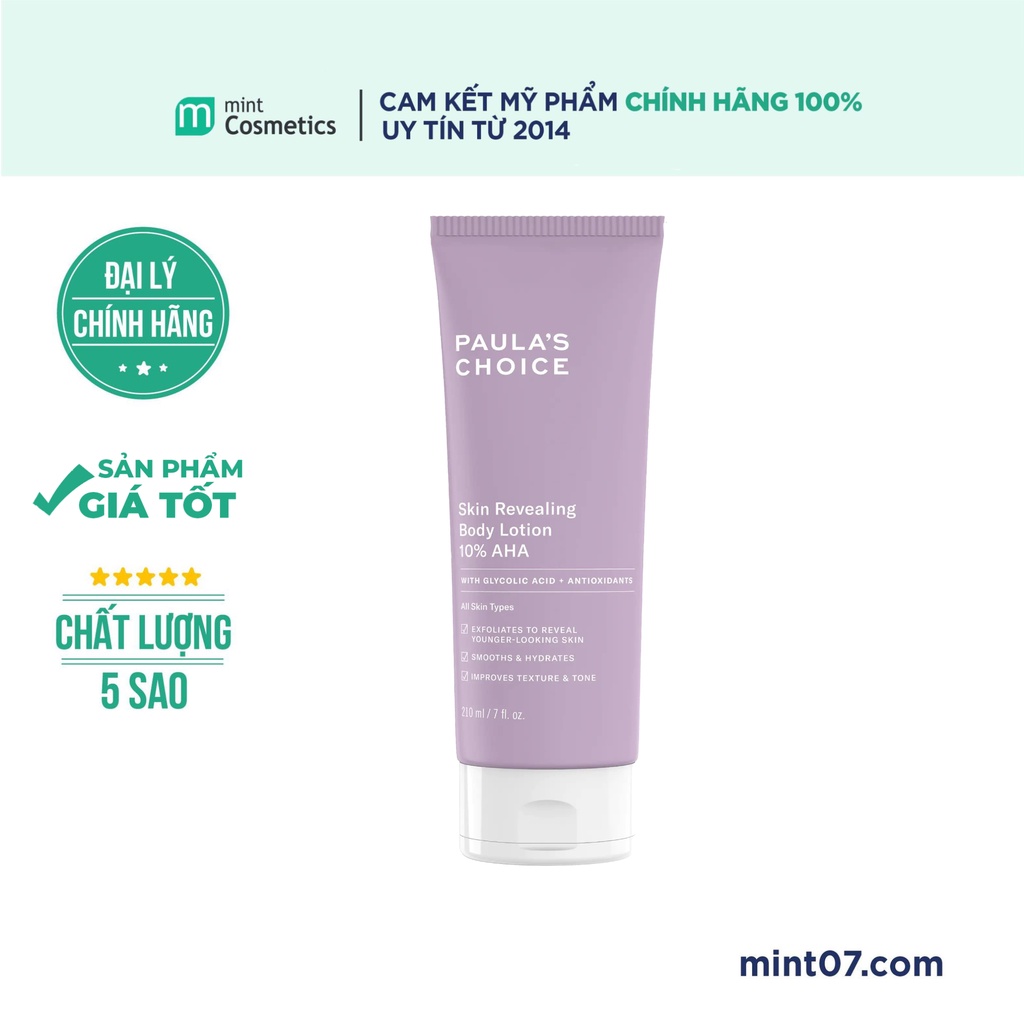 Dưỡng Thể Tẩy Tế Bào Chết Paula’s Choice Resist Skin Revealing Body Lotion 10% AHA 210ml