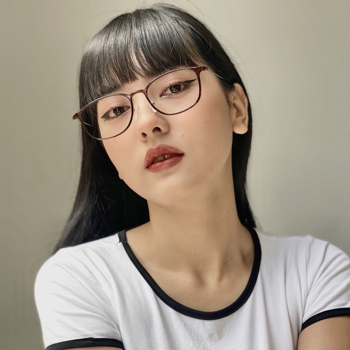 Gọng kính tròn nam nữ LILYEYEWEAR chất liệu nhựa nhẹ nhàng màu sắc thời trang 7180