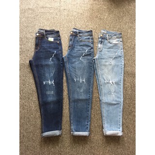 Quần baggy rách 9 tấc co giãn xuất khẩu