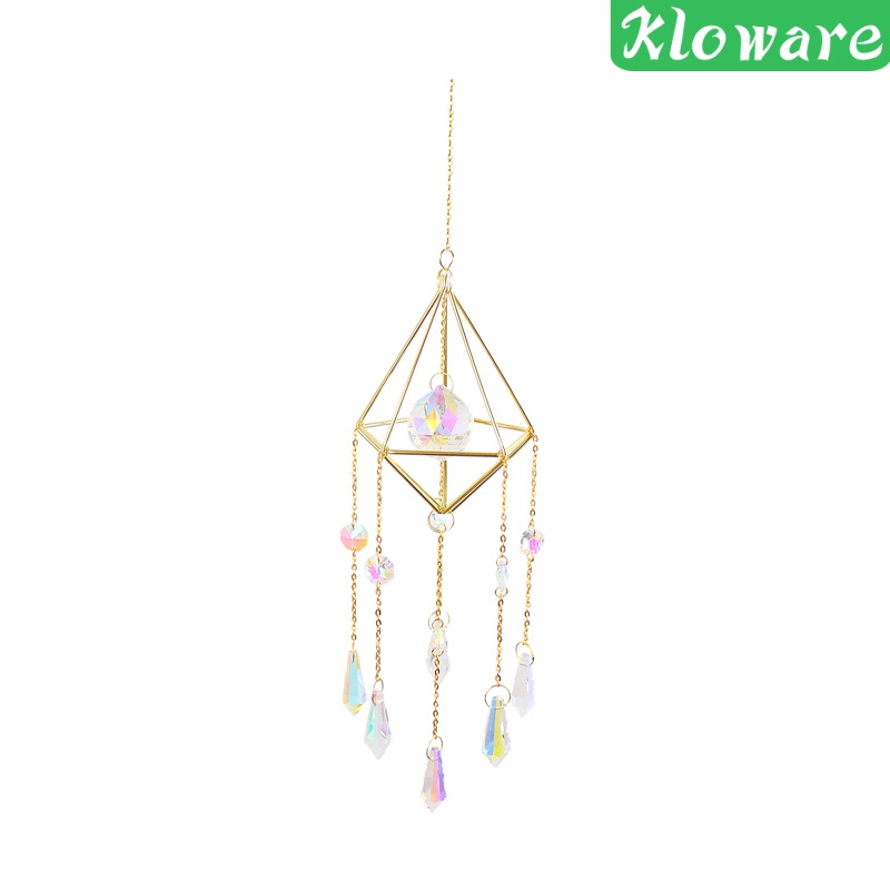 Quả Cầu Pha Lê Trong Suốt Họa Tiết Mặt Trời / Cầu Vồng Treo Trang Trí Cửa Sổ