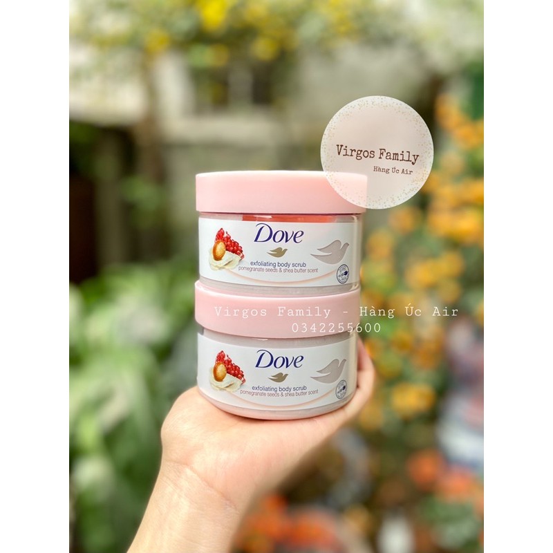 (BILL ÚC) Tẩy da chết body DOVE EXFOLIATING BODY POLISH 225ml