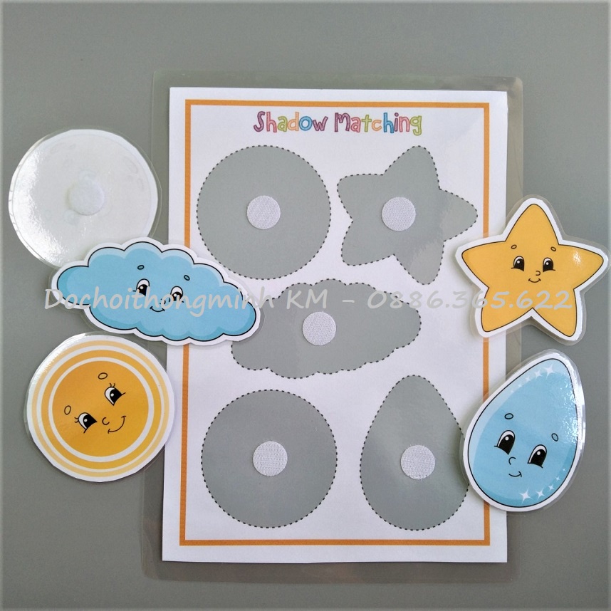 HỌC LIỆU - Matching tìm hình bóng 5 chủ đề hình ảnh lớn cho bé tập ghép