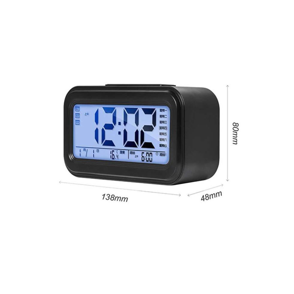 [XẢ XẢ XẢ] Đồng hồ led để bàn, Đồng Hồ LCD Led Để Bàn HD51 - HL1010 Màn Hình LCD Hiển Thị Ngày, Giờ, Nhiệt Độ, Báo Thức