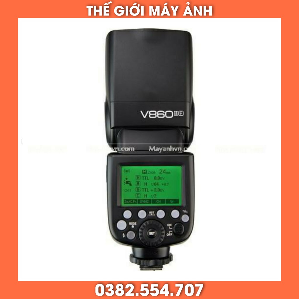 Đèn flash Godox Li-ion VING V860II cho Sony, Canon, Nikon, Fujifilm (Bảo hành 12 tháng)