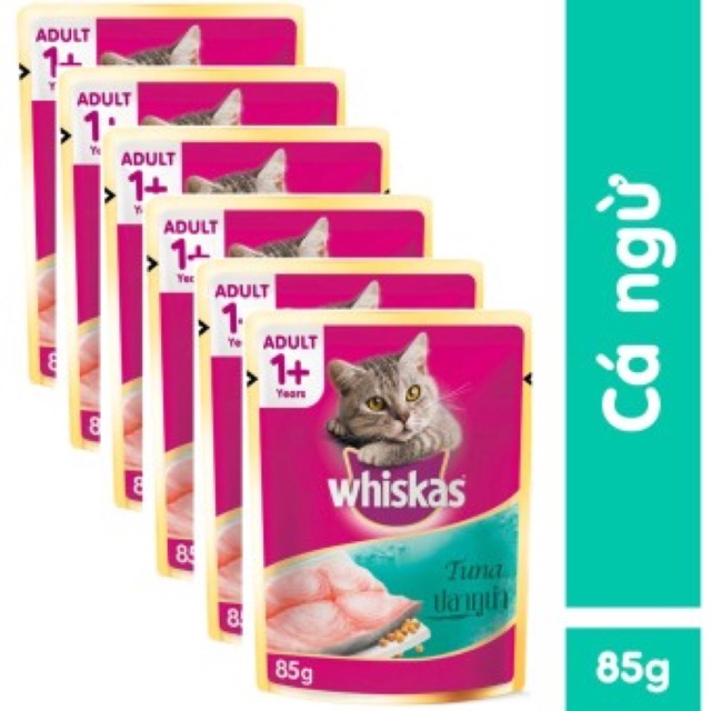 Combo 24 gói sốt mèo whiskas vị cá ngừ 80gr