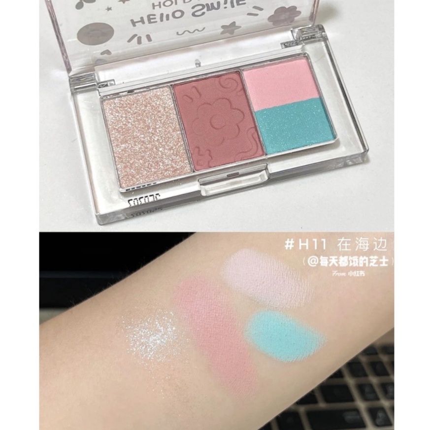 Bảng Phấn Mắt Bỏ Túi 4 Ô Màu HOLD LIVE Hello Smile HL584 - HOLDLIVE