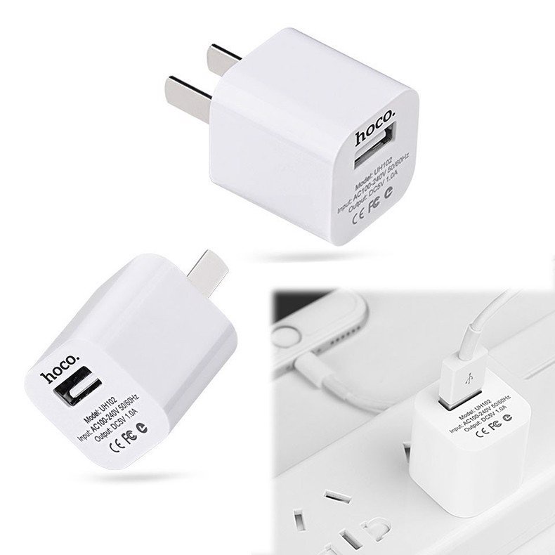 Củ Sạc HOCO UH102 Chính Hãng Cao Cấp - Hỗ Trợ Sạc Nhanh 5V/1A