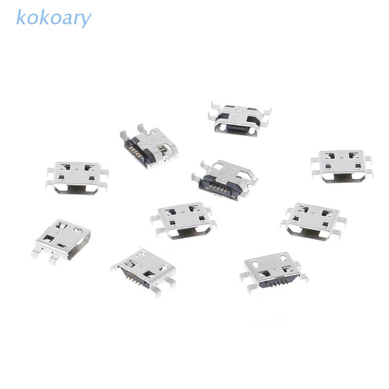 Set 10 đầu nối cổng type b micro usb 5 pin