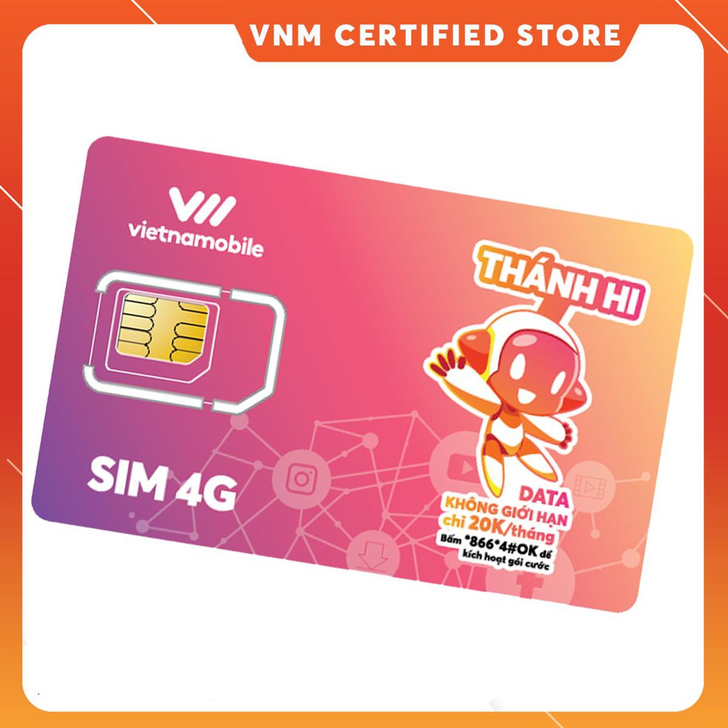 SIM Thánh Hi 30GB/Tháng Hoàn toàn miễn phí Data 4G, tặng 5p gọi ngoại mạng,Gọi Nội mạng chỉ 20K/tháng