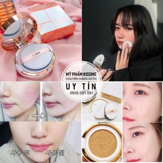 (Hàng nhập khẩu) Phấn nước LIME Real Cover Pink Cushion V Collagen Ample Cushion
