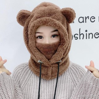 Nón Trùm Đầu Che Tai Giữ Ấm Tiện Dụng Cho Nữ