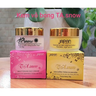 Kem vỗ bong TA snow sạch nám, tàn nhang kết hợp trắng da, mỹ phẩm TA snow