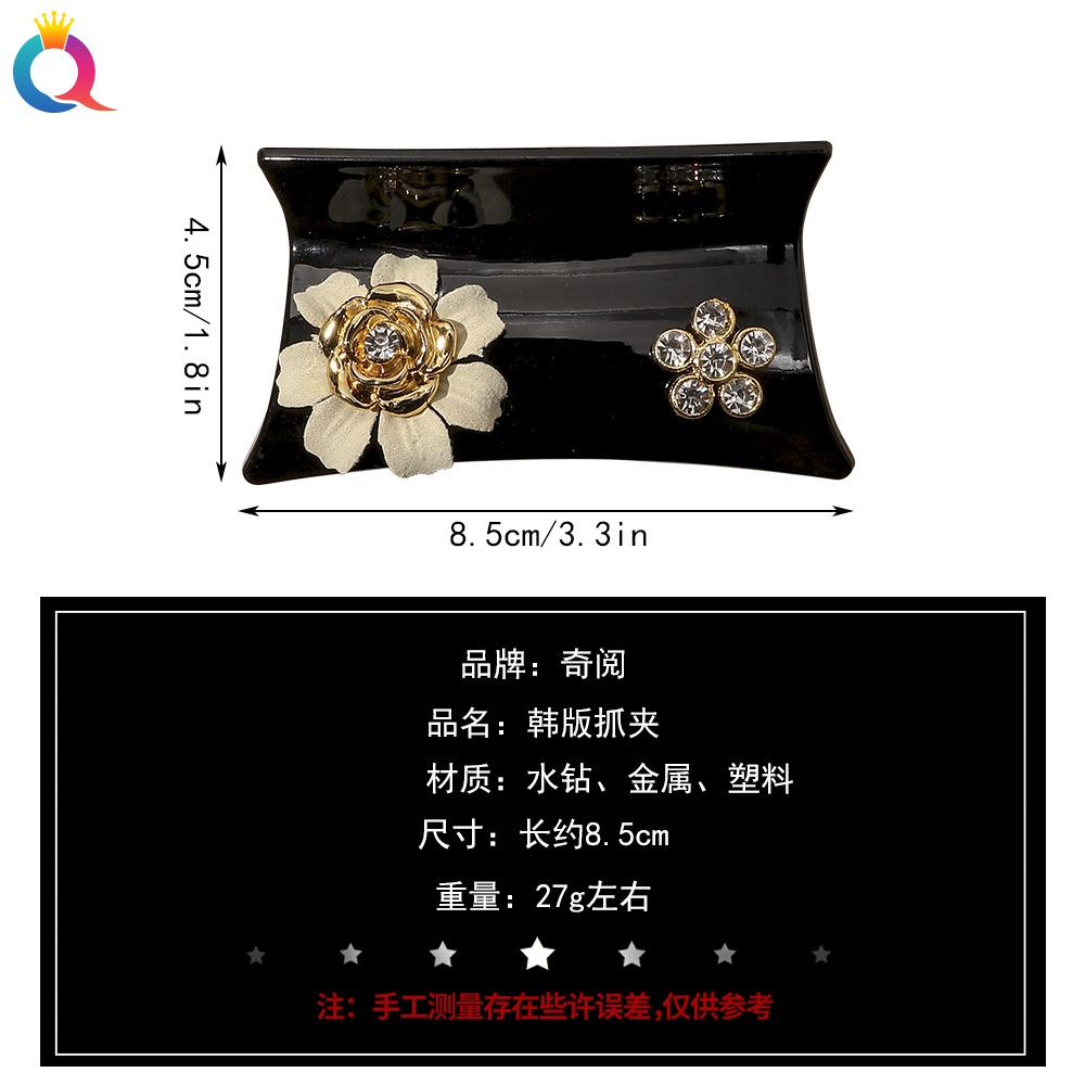 Kẹp tóc hình hoa đính đá phong cách Hàn Quốc thanh lịch cho nữ