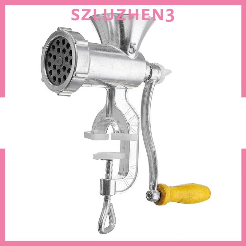 [SmartHome ]  Stainless Steel Manual Meat Grinder Mincer Tool Table Hand Crank Sausage L