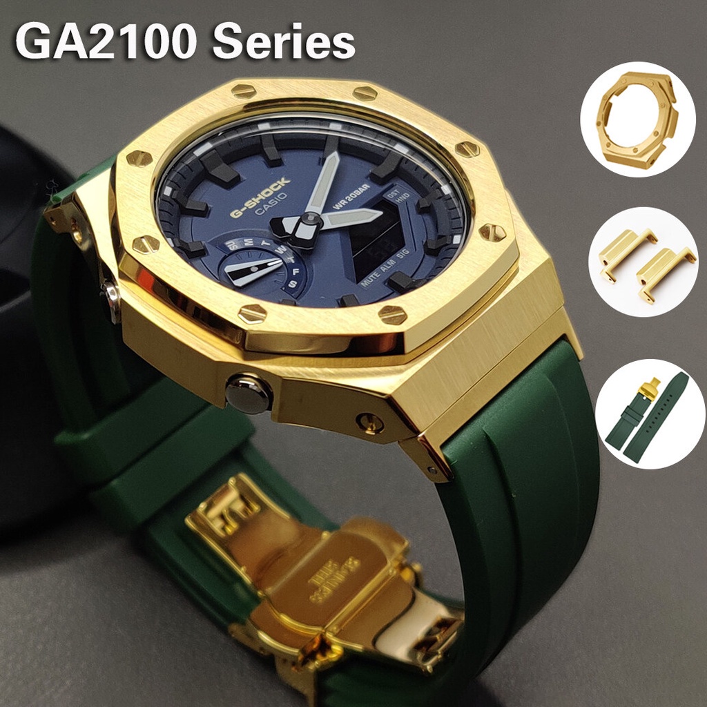 Dây Đeo Thay Thế Bằng Thép Không Gỉ Cao Cấp Cho Đồng Hồ Casio G Shock GA-2100/2110 GA2100 GA2110