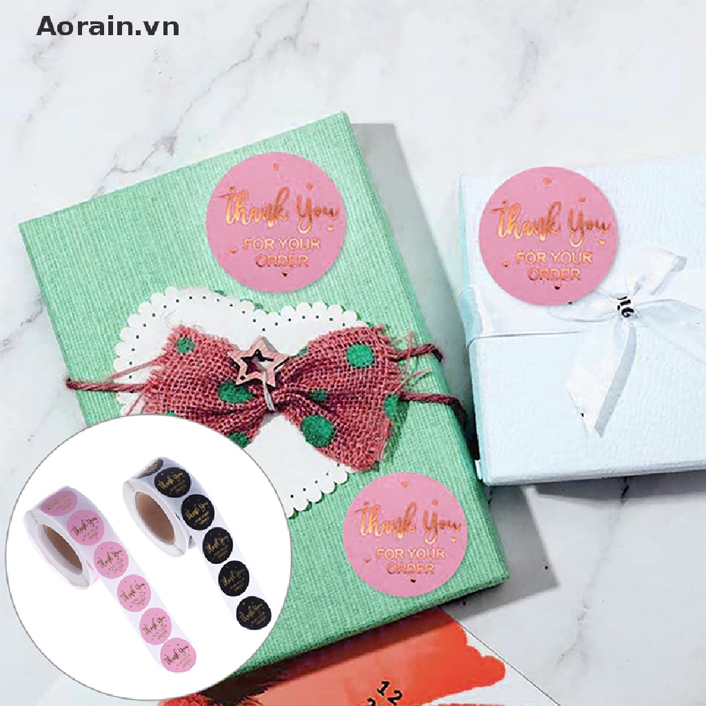 Set 500 Miếng Dán Trang Trí In Chữ Màu Hồng / Đen