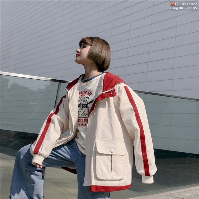 🎆𝐇𝐎𝐓𝐓𝐑𝐄𝐍𝐃🎆 002 Áo Khoác Kaki 2 Lớp Phối Viền (Kèm Video, Hình Thật) | BigBuy360 - bigbuy360.vn