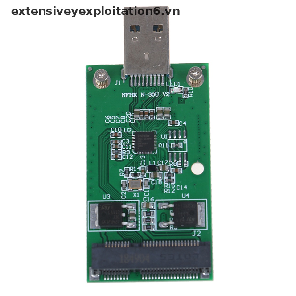 Thẻ chuyển đổi mini usb 3.0 sang PCIE mSATA SSD PCBA