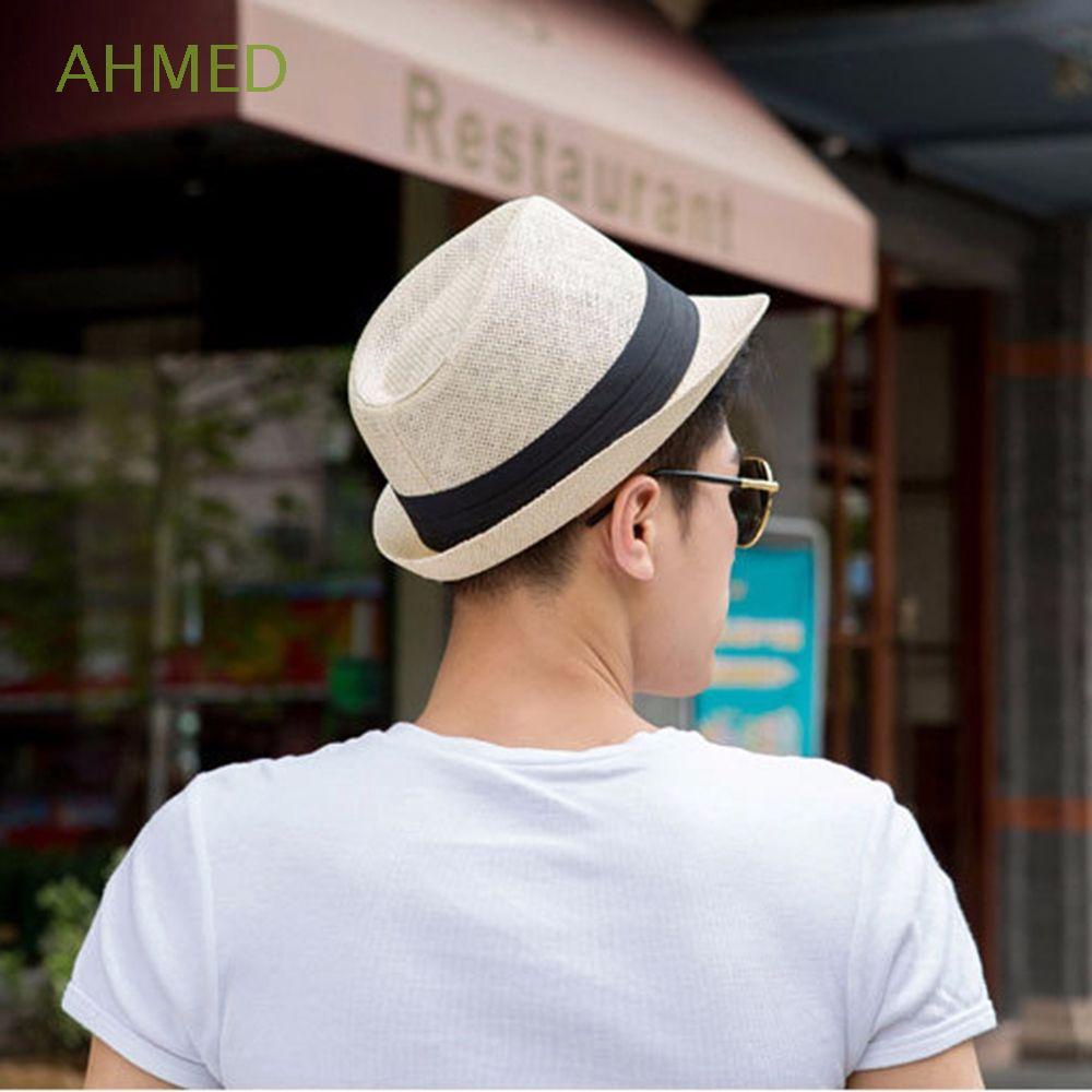 Nón Cói Rộng Vành Phối Ruy Băng Có Thể Điều Chỉnh Thời Trang Đi Biển Cho Nam