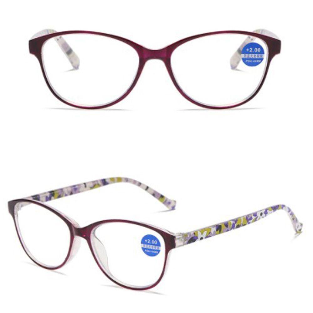 USNOW Kính Đọc Sách Gọng Tròn Họa Tiết Hoa Thời Trang