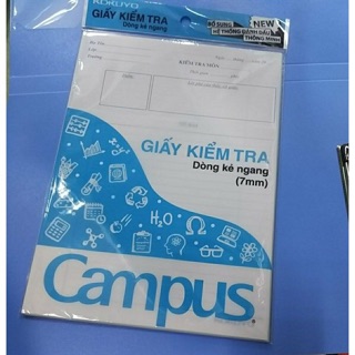Giấy kiểm tra campus dòng kẻ ngang( 5 tập)