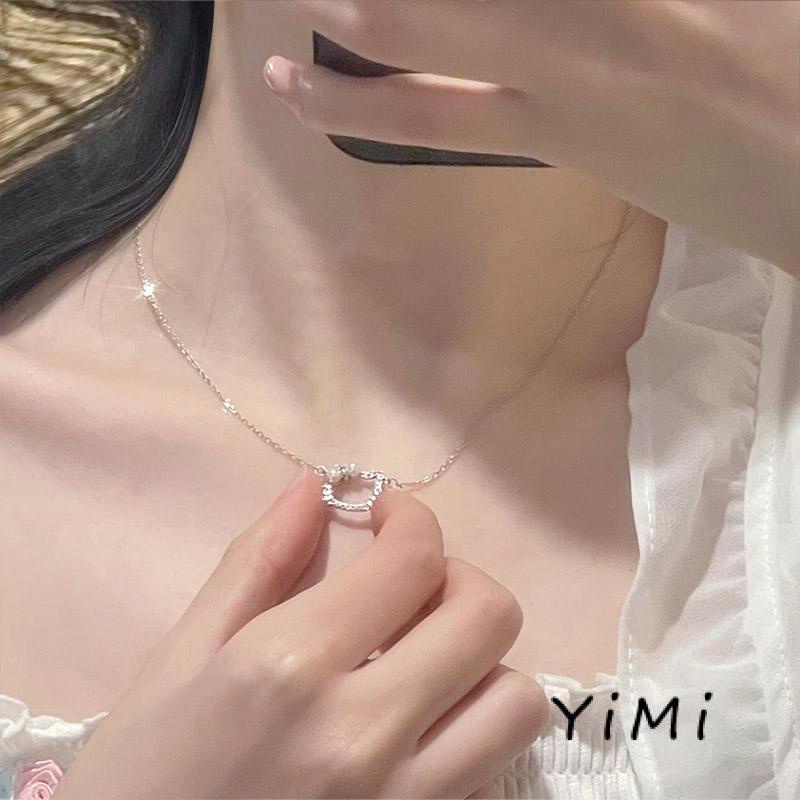 🌈Vòng cổ Mặt Hình Hello Kitty Đính Ngọc Trai Dễ Thương